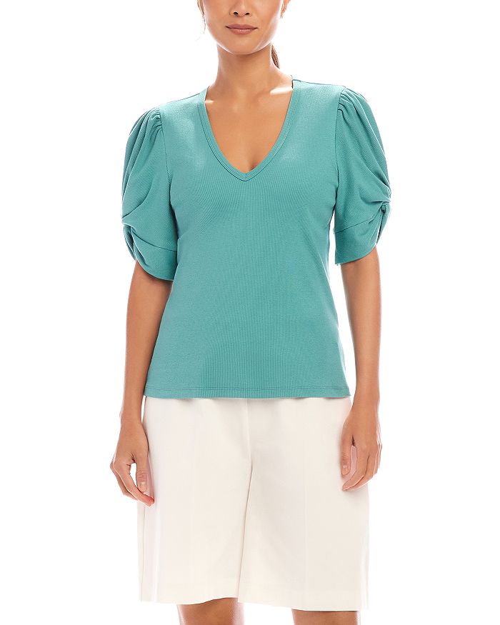 Топ с рифлеными рукавами Twist Karen Kane, синий
Топ с рифлеными рукавами Twist Karen Kane, синий