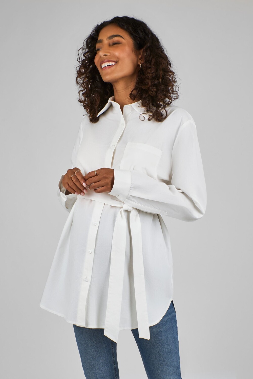 Поплиновая рубашка для беременных Jojo Maman Bébé, белый
Поплиновая рубашка для беременных Jojo Maman Bébé, белый