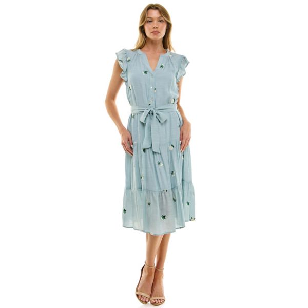 Женское вышитое платье миди Figueroa & Flower, цвет blue white
Женское вышитое платье миди Figueroa & Flower, цвет blue white