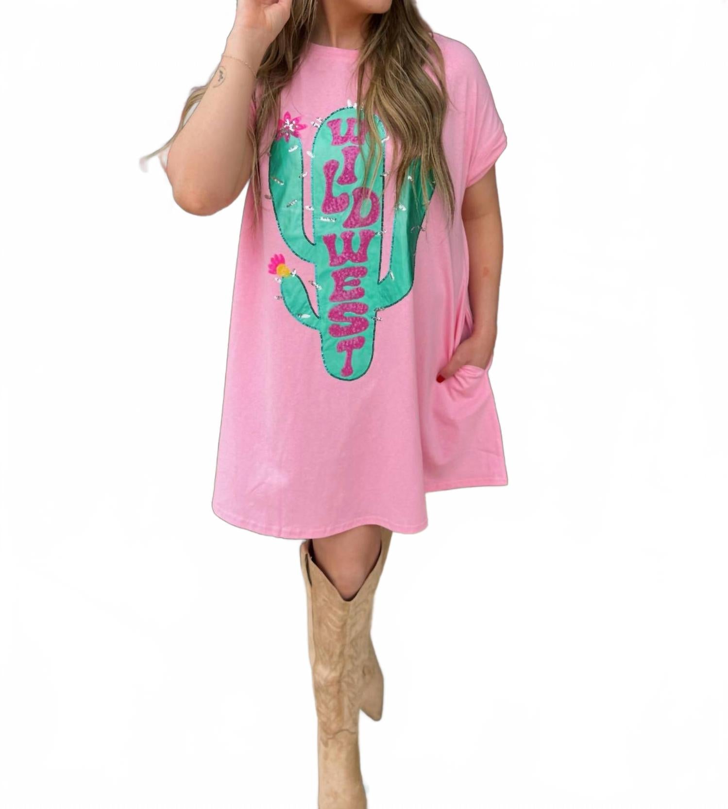 Футболка-платье Wildwest в розовом цвете FANTASTIC FAWN
Футболка-платье Wildwest в розовом цвете FANTASTIC FAWN