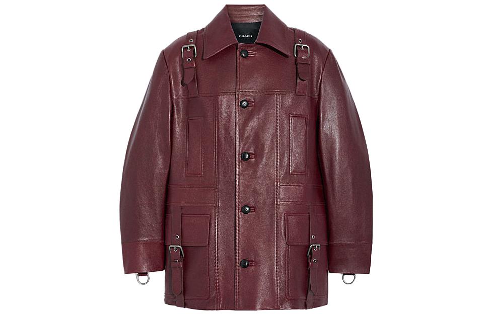 COACH Кожаная куртка мужская красная, Red
COACH Кожаная куртка мужская красная, Red