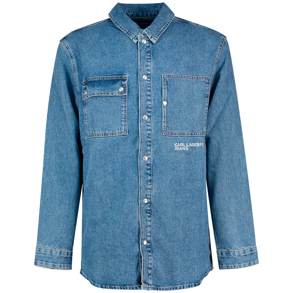 Джинсовая рубашка-рубашка Karl Lagerfeld Jeans Utility Denim, синий
Джинсовая рубашка-рубашка Karl Lagerfeld Jeans Utility Denim, синий
