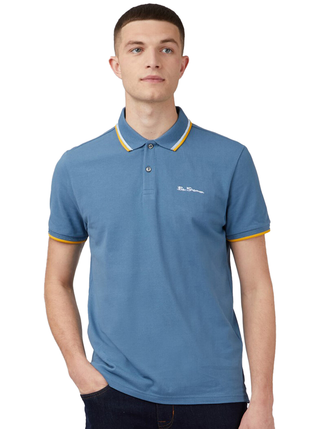 Рубашка-Поло с контрастными полосками Ben Sherman, синий
Рубашка-Поло с контрастными полосками Ben Sherman, синий