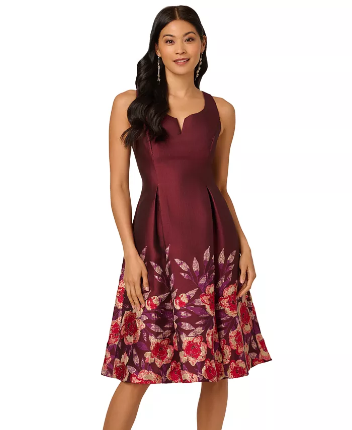 Женское платье миди с V-образным вырезом Adrianna Papell, фиолетовый
Женское платье миди с V-образным вырезом Adrianna Papell, фиолетовый