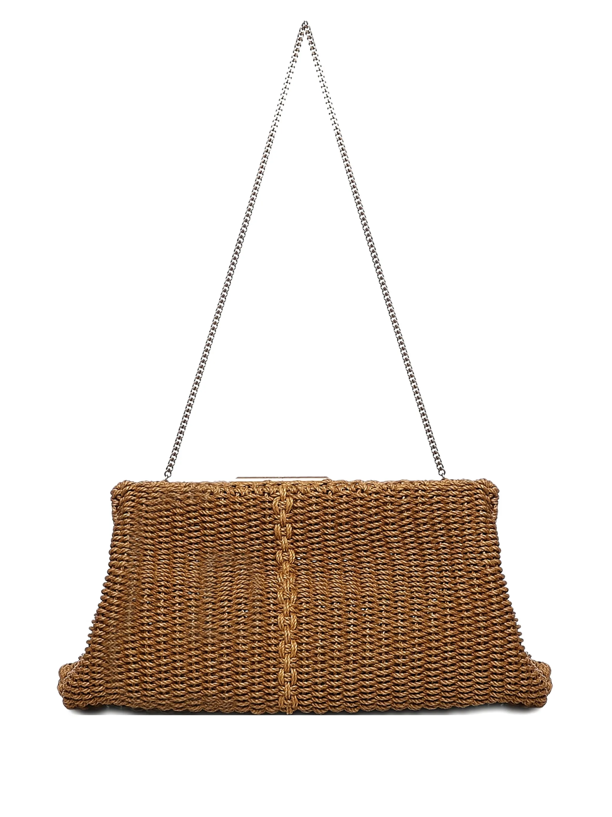 Сумка-клатч с плетеной цепочкой Saint Laurent, коричневый
Сумка-клатч с плетеной цепочкой Saint Laurent, коричневый
