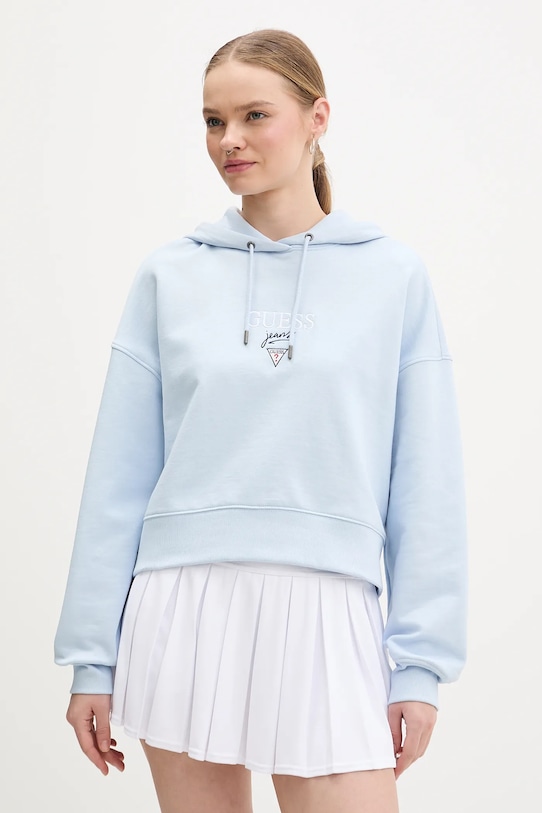 Хлопковая толстовка Guess Jeans, синий
Хлопковая толстовка Guess Jeans, синий