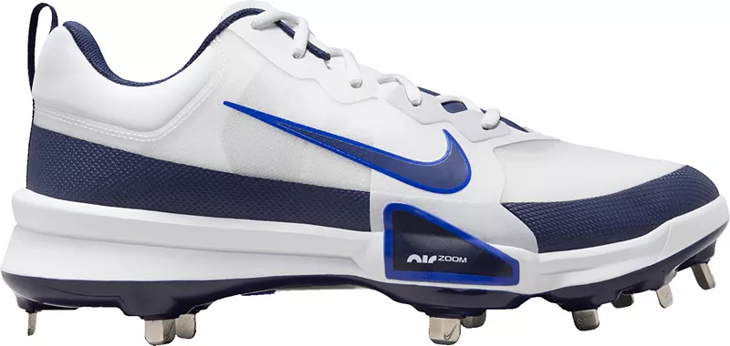 Мужские металлические бейсбольные бутсы Nike Force Zoom Trout 9 Pro, цвет White/Midnight Navy/Royal
Мужские металлические бейсбольные бутсы Nike Force Zoom Trout 9 Pro, цвет White/Midnight Navy/Royal