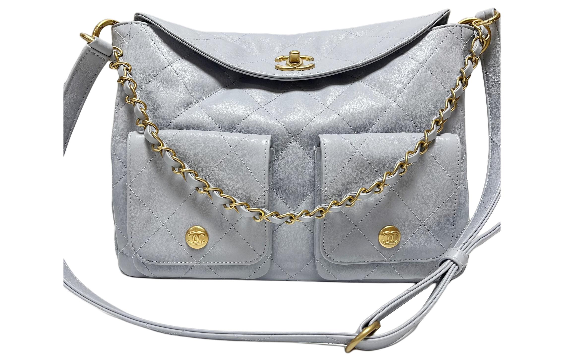 Гладкая кожаная сумка из коровьей кожи, наплечная сумка, кросс-боди Тубэс женская серо-голубая CHANEL
Гладкая кожаная сумка из коровьей кожи, наплечная сумка, кросс-боди Тубэс женская серо-голубая CHANEL