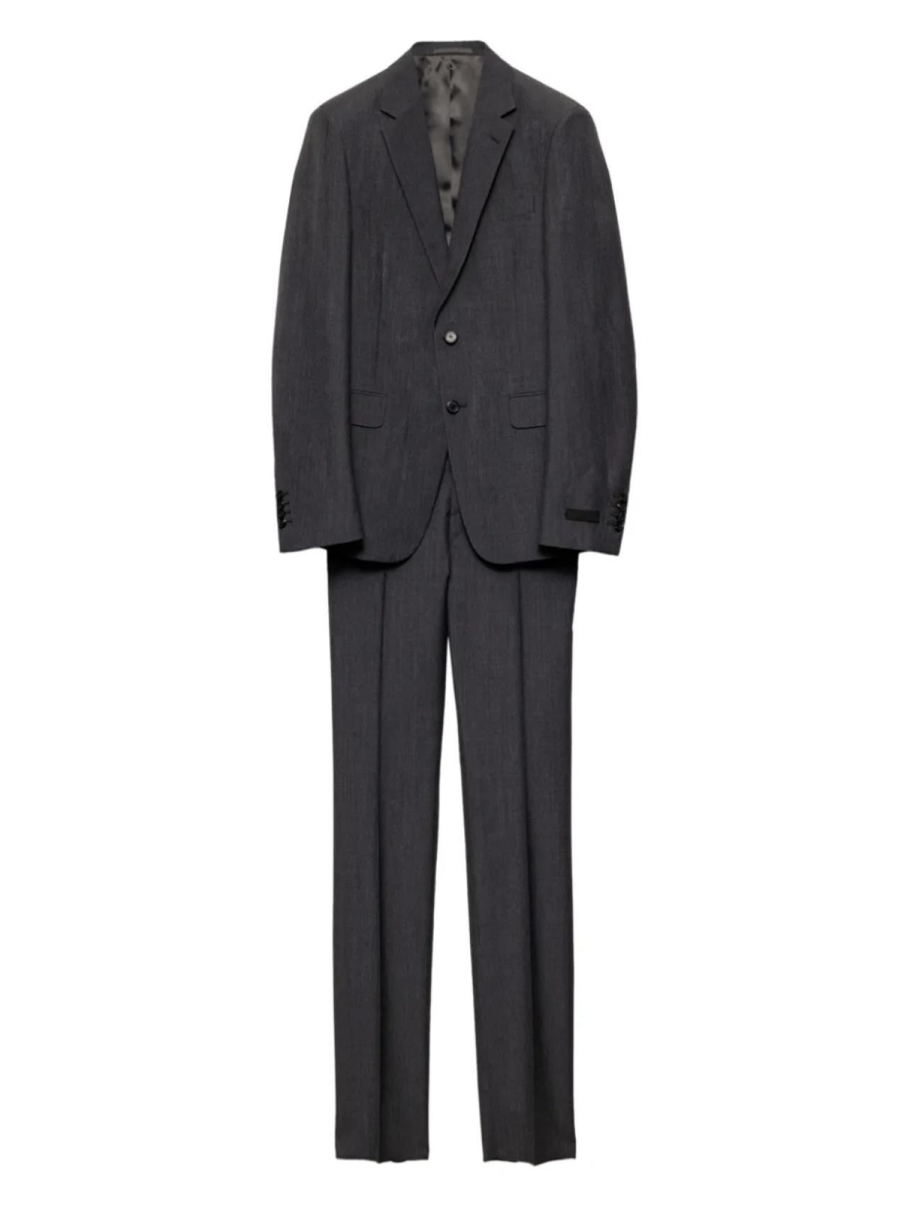 Однобортный костюм Prada, серый
Однобортный костюм Prada, серый