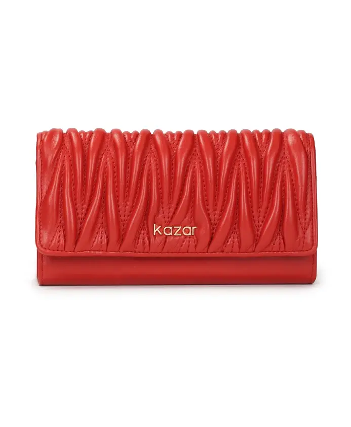 Стеганый кошелек с просторным внутренним отделением. Kazar, красный
Стеганый кошелек с просторным внутренним отделением. Kazar, красный