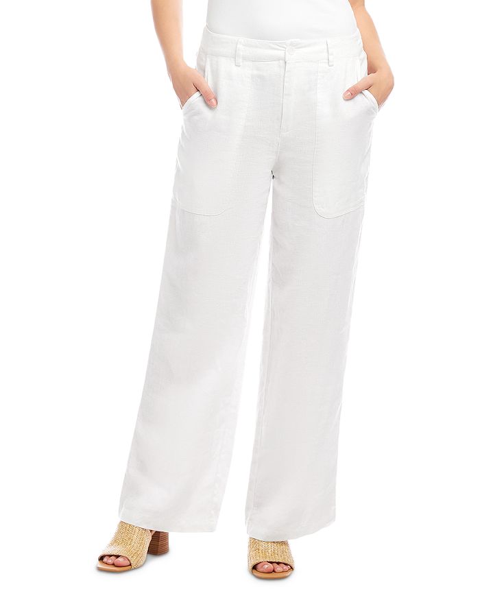 Льняные брюки с широкими штанинами Karen Kane, слоновая кость/кремовый
Льняные брюки с широкими штанинами Karen Kane, слоновая кость/кремовый
