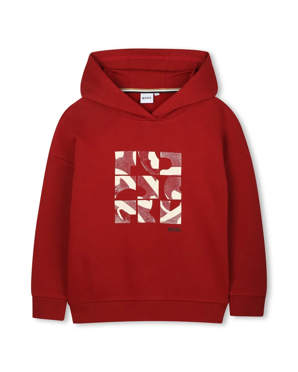 Красная детская толстовка с капюшоном BOSS Kidswear
Красная детская толстовка с капюшоном BOSS Kidswear