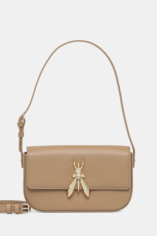 Кожаная сумка Patrizia Pepe, бежевый 
Кожаная сумка Patrizia Pepe, бежевый