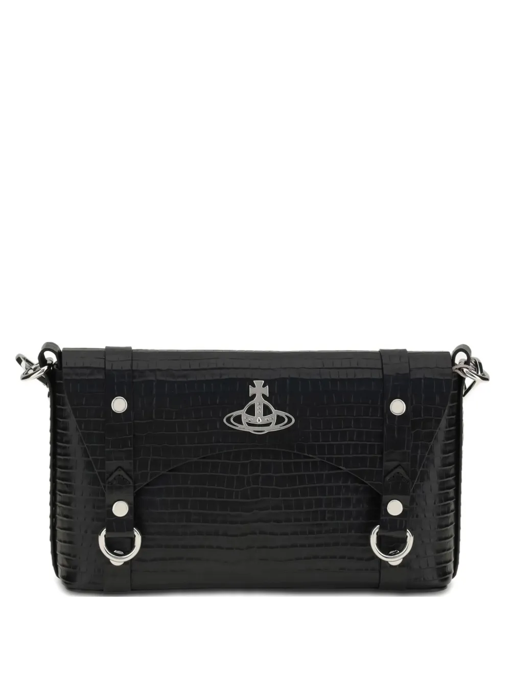 Кроссбоди сумка Kimmy с тиснением под крокодила Vivienne Westwood, черный 
Кроссбоди сумка Kimmy с тиснением под крокодила Vivienne Westwood, черный