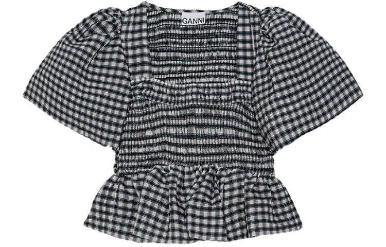 Блузка с принтом check GANNI, белый
Блузка с принтом check GANNI, белый