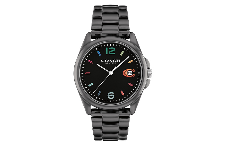 Часы женские Greyson Collection с кварцевым механизмом, керамическим ремешком и черным циферблатом 14503927 COACH
Часы женские Greyson Collection с кварцевым механизмом, керамическим ремешком и черным циферблатом 14503927 COACH