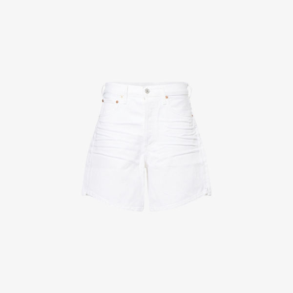 Джинсовые шорты Citizens Of Humanity Марло удлинённые с высокой посадкой свободного кроя, белый
Джинсовые шорты Citizens Of Humanity Марло удлинённые с высокой посадкой свободного кроя, белый