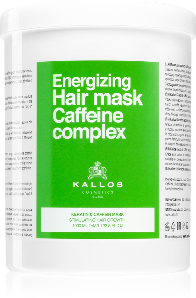 Kallos classic caffeine complex кератиновая маска с кофеином Kallos, 1000 мл
Kallos classic caffeine complex кератиновая маска с кофеином Kallos, 1000 мл