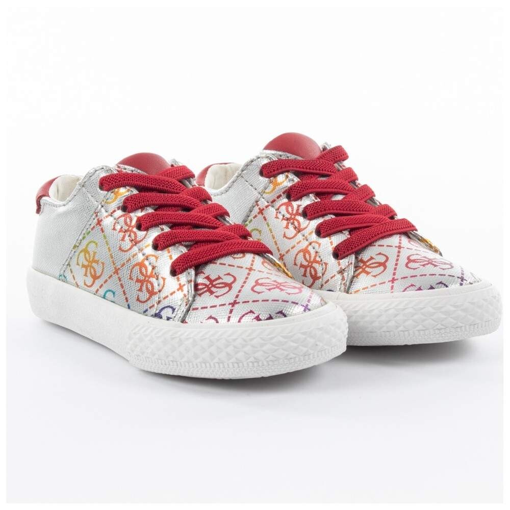 Кроссовки с неограниченным крестом и логотипом Guess, серебряный
Кроссовки с неограниченным крестом и логотипом Guess, серебряный