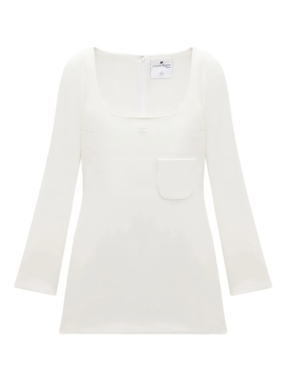 Мини-платье с квадратным вырезом Courrèges, белый
Мини-платье с квадратным вырезом Courrèges, белый