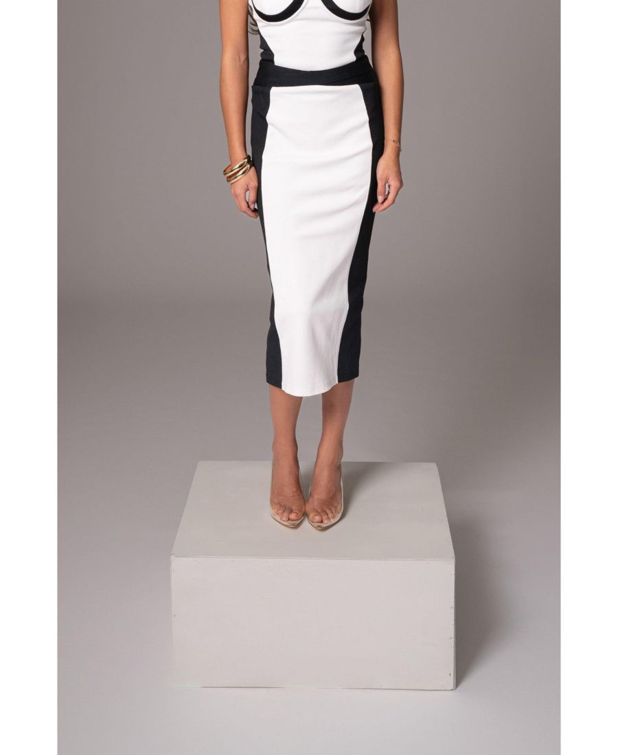 Праздничная юбка-миди в стиле колор-блок JLUXLABEL, Black/white
Праздничная юбка-миди в стиле колор-блок JLUXLABEL, Black/white