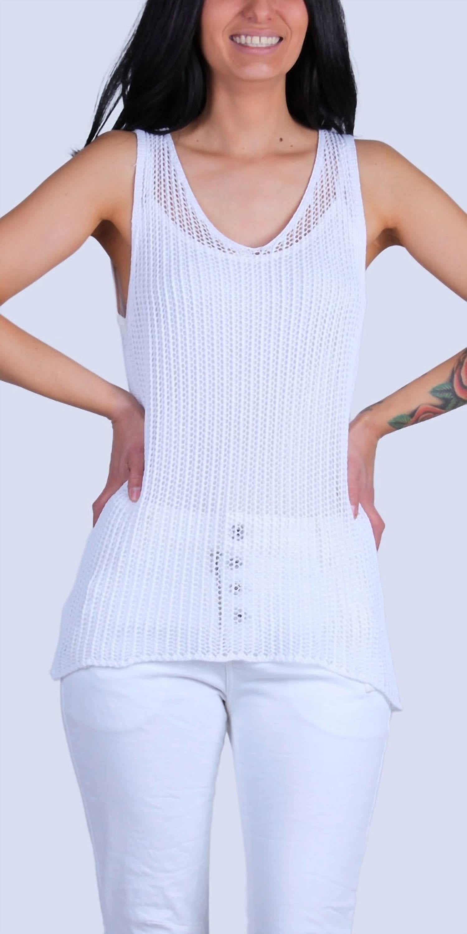 GIGI MODA Вязаный топ Marina белого цвета
GIGI MODA Вязаный топ Marina белого цвета