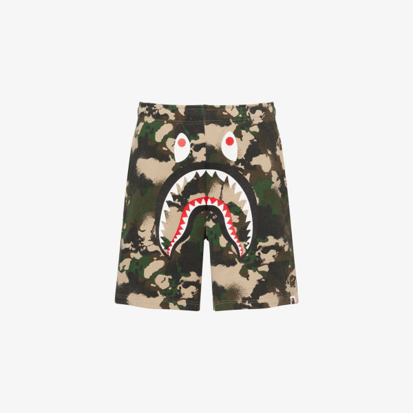 Шорты спортивные из хлопкового джерси с акулой в камуфляжном принте A Bathing Ape, зеленый
Шорты спортивные из хлопкового джерси с акулой в камуфляжном принте A Bathing Ape, зеленый