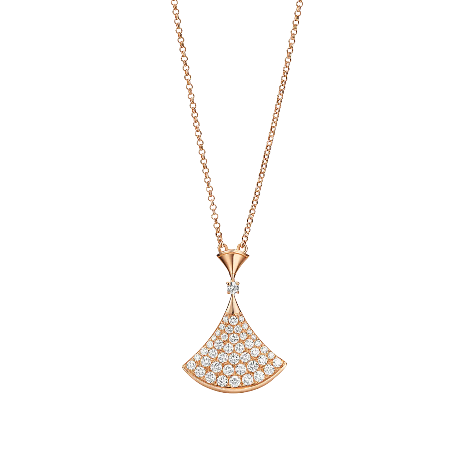 Колье мечты divas из 18-каратного розового золота с бриллиантовым паве Bulgari
Колье мечты divas из 18-каратного розового золота с бриллиантовым паве Bulgari