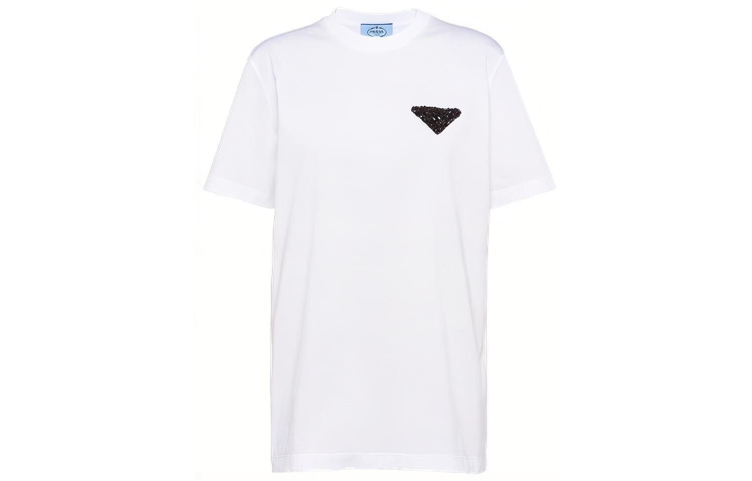 Футболка женская Prada с металлическим логотипом, белый
Футболка женская Prada с металлическим логотипом, белый