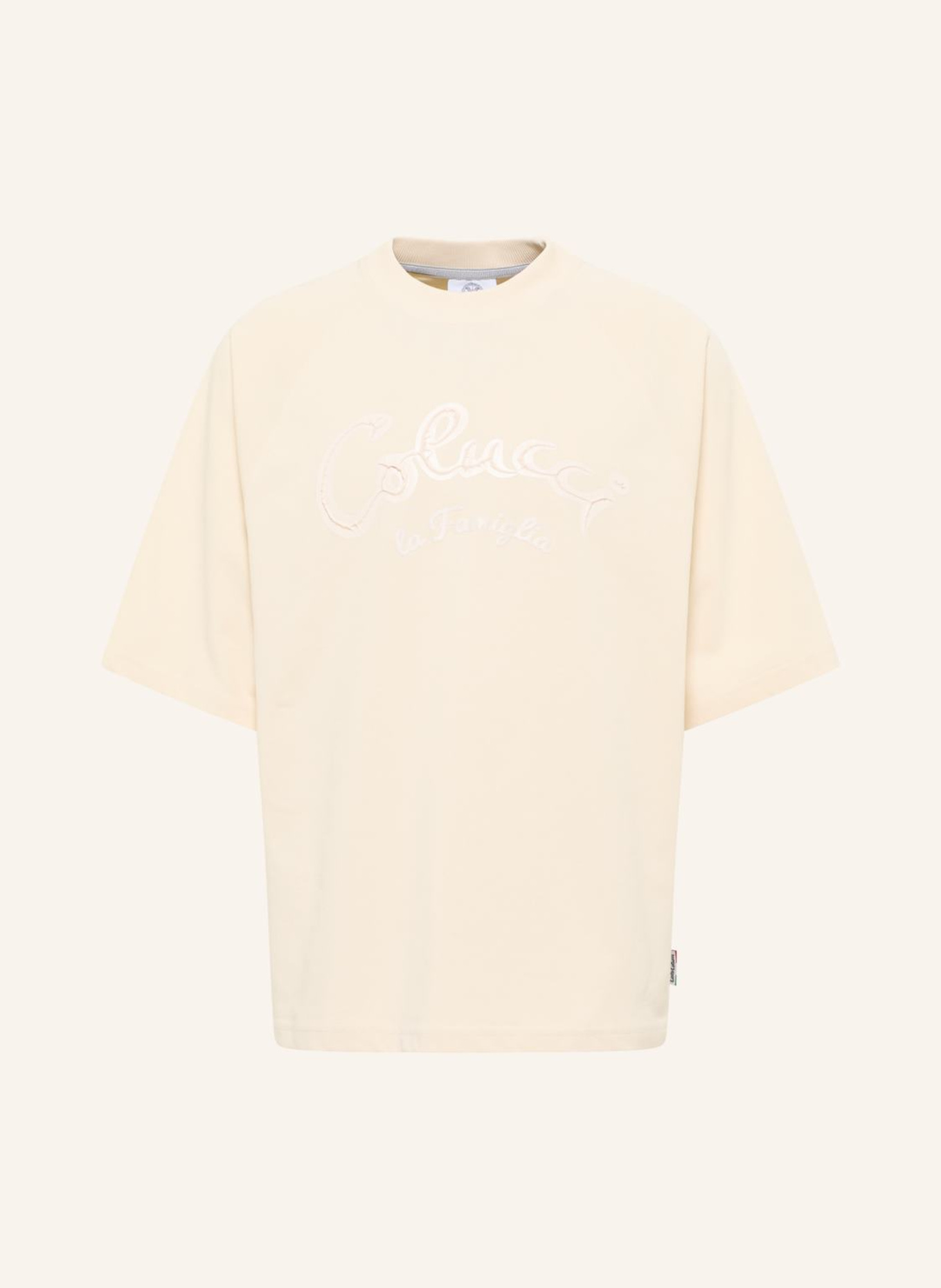 Футболка оверсайз - la famiglia donevski Carlo Colucci, бежевый
Футболка оверсайз - la famiglia donevski Carlo Colucci, бежевый