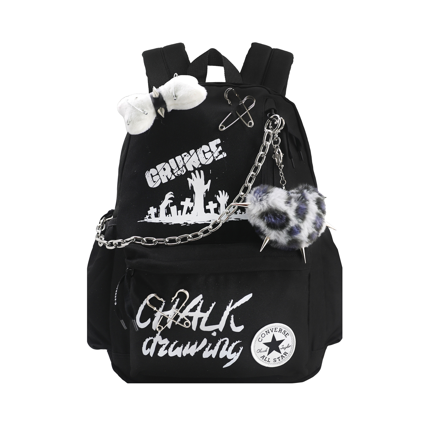 Converse Полиэстеровый готический рюкзак с цепями и ажурной спинкой средний унисекс черный
Converse Полиэстеровый готический рюкзак с цепями и ажурной спинкой средний унисекс черный