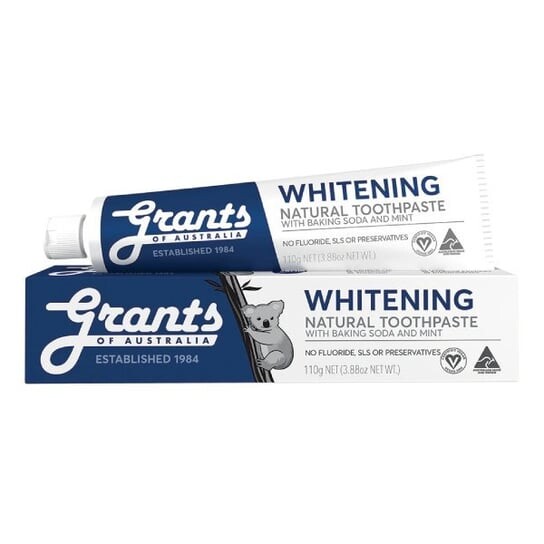Натуральная отбеливающая зубная паста Whitening Natural Toothpaste без фтора, 110 г Grants of Australia
Натуральная отбеливающая зубная паста Whitening Natural Toothpaste без фтора, 110 г Grants of Australia
