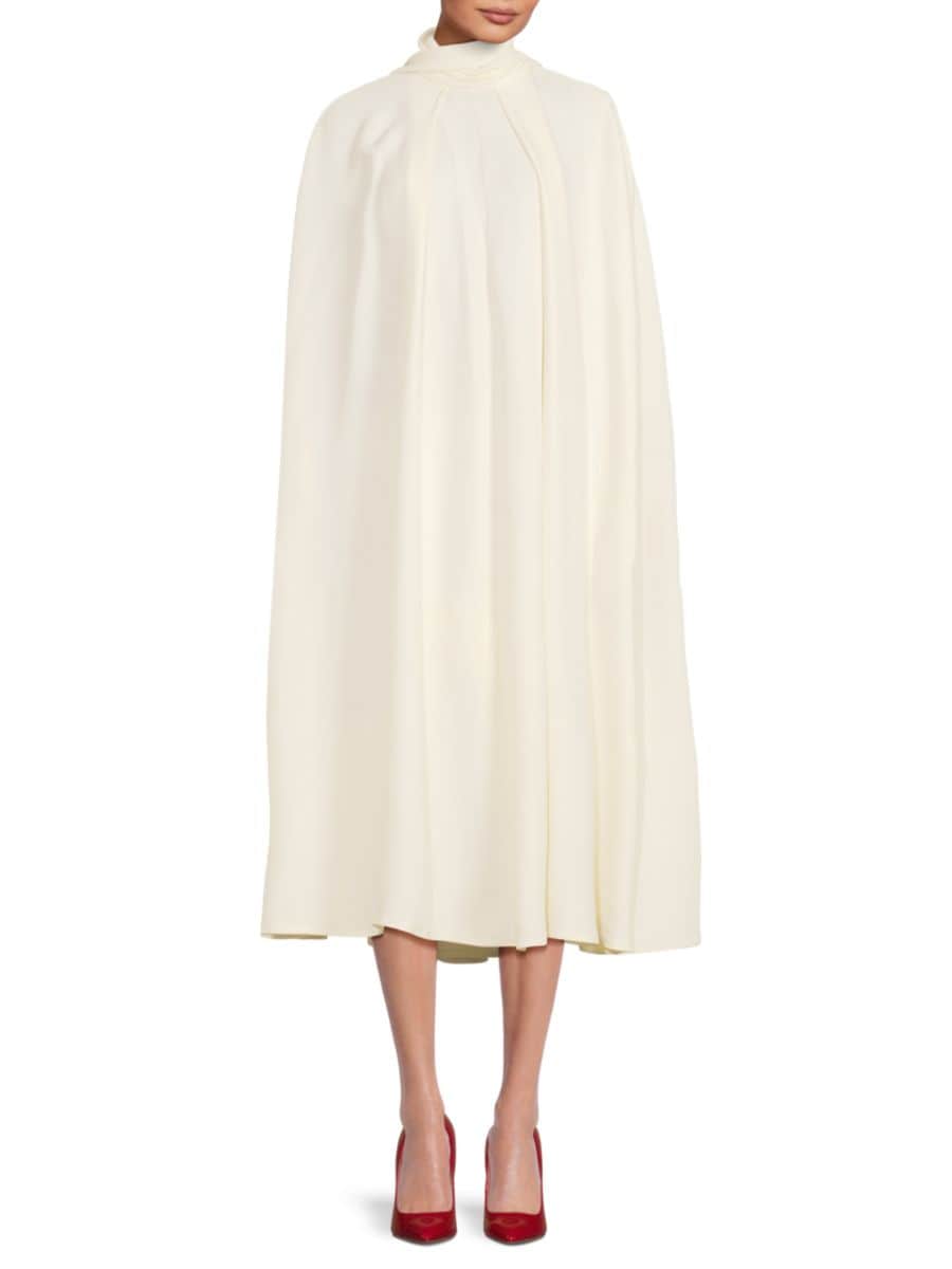 Платье-накидка миди из цельного шелка Valentino, кремовый
Платье-накидка миди из цельного шелка Valentino, кремовый