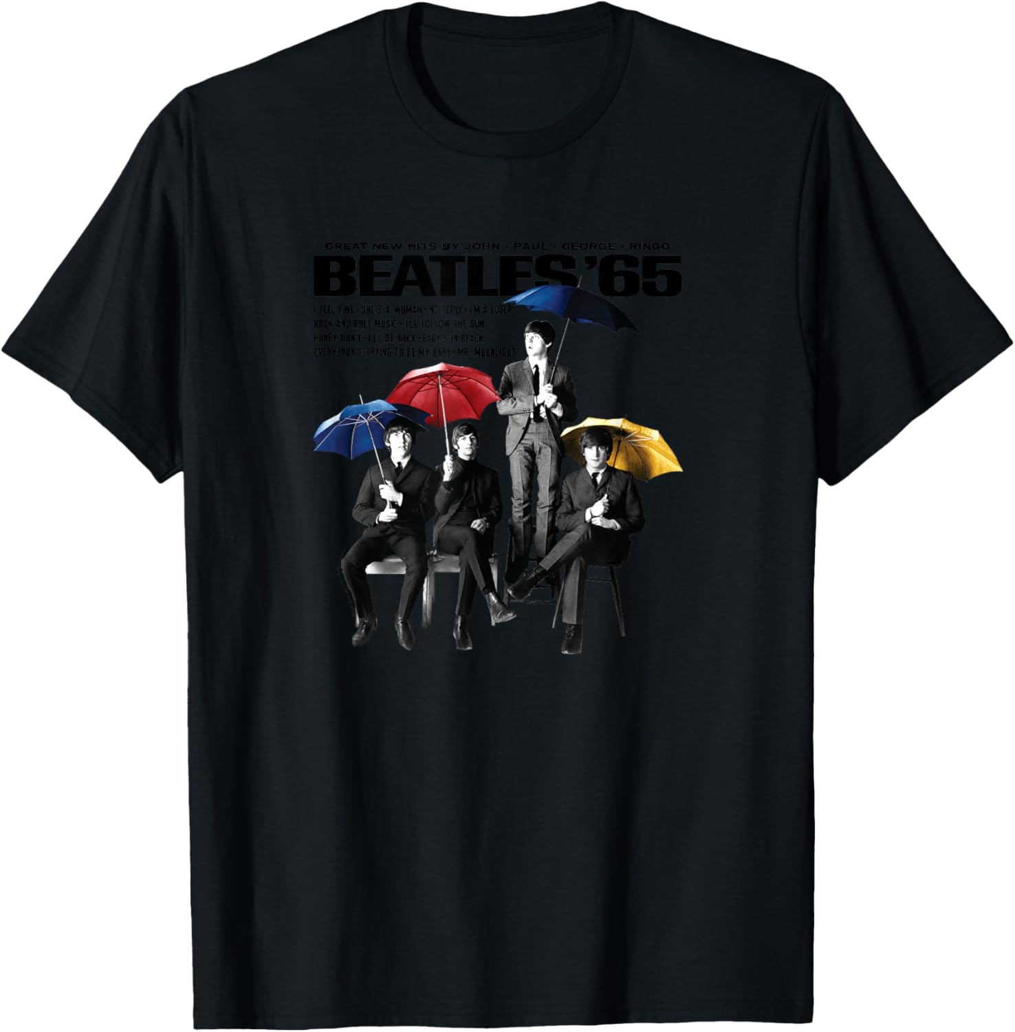 The Beatles - Футболка с изображением зонта The Beatles 65, черный
The Beatles - Футболка с изображением зонта The Beatles 65, черный