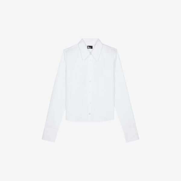 Рубашка из эластичного хлопкового поплина с классическим воротником The Kooples, белый
Рубашка из эластичного хлопкового поплина с классическим воротником The Kooples, белый