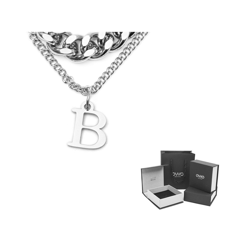 Титановая стальная цепь унисекс OWO, B Pendant
Титановая стальная цепь унисекс OWO, B Pendant