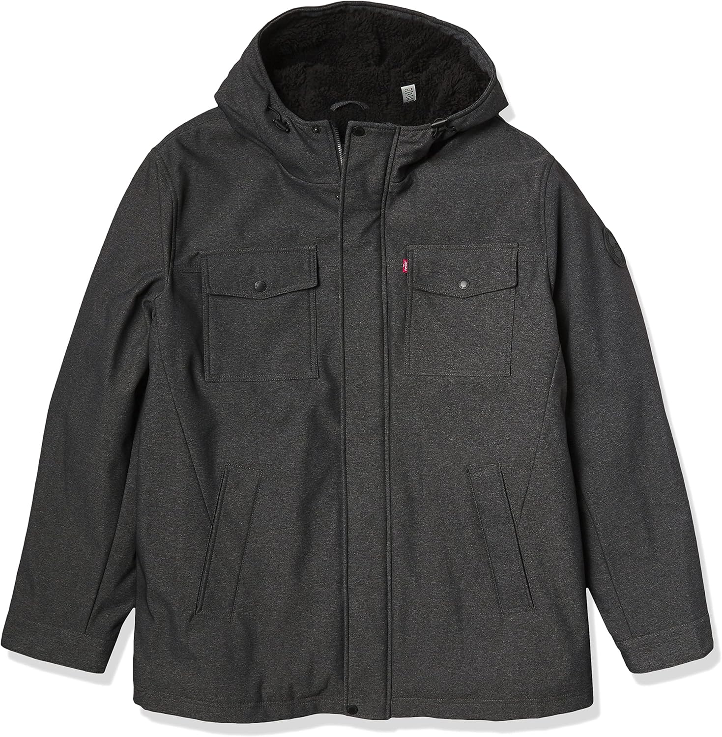 Мужская куртка Levi's Softshell с двумя карманами и капюшоном, подкладка из шерпы, размер Tall, Heather Charcoal
Мужская куртка Levi's Softshell с двумя карманами и капюшоном, подкладка из шерпы, размер Tall, Heather Charcoal