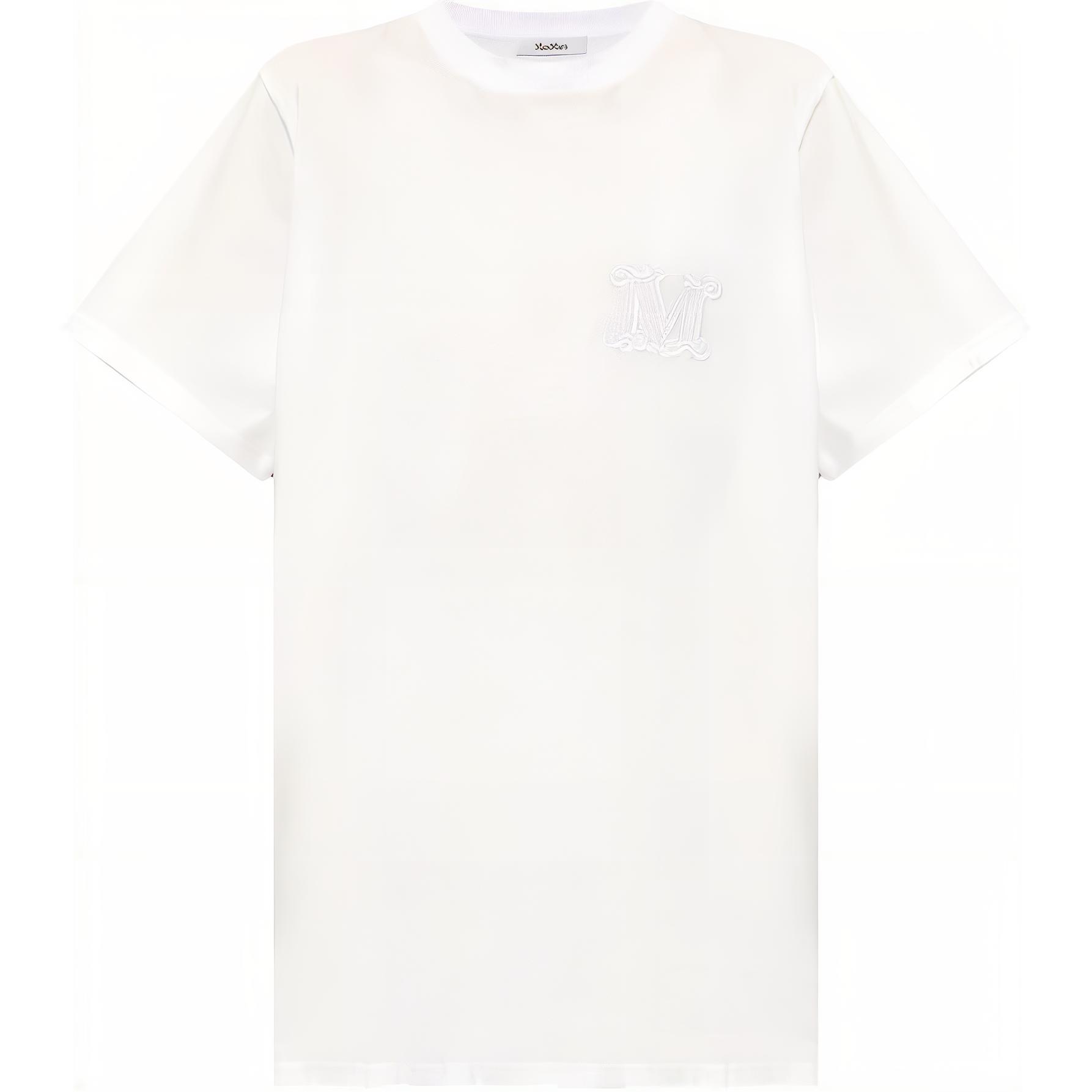 Макс Мара Футболка из хлопка с вышивкой монограммой MaxMara, белая
Макс Мара Футболка из хлопка с вышивкой монограммой MaxMara, белая