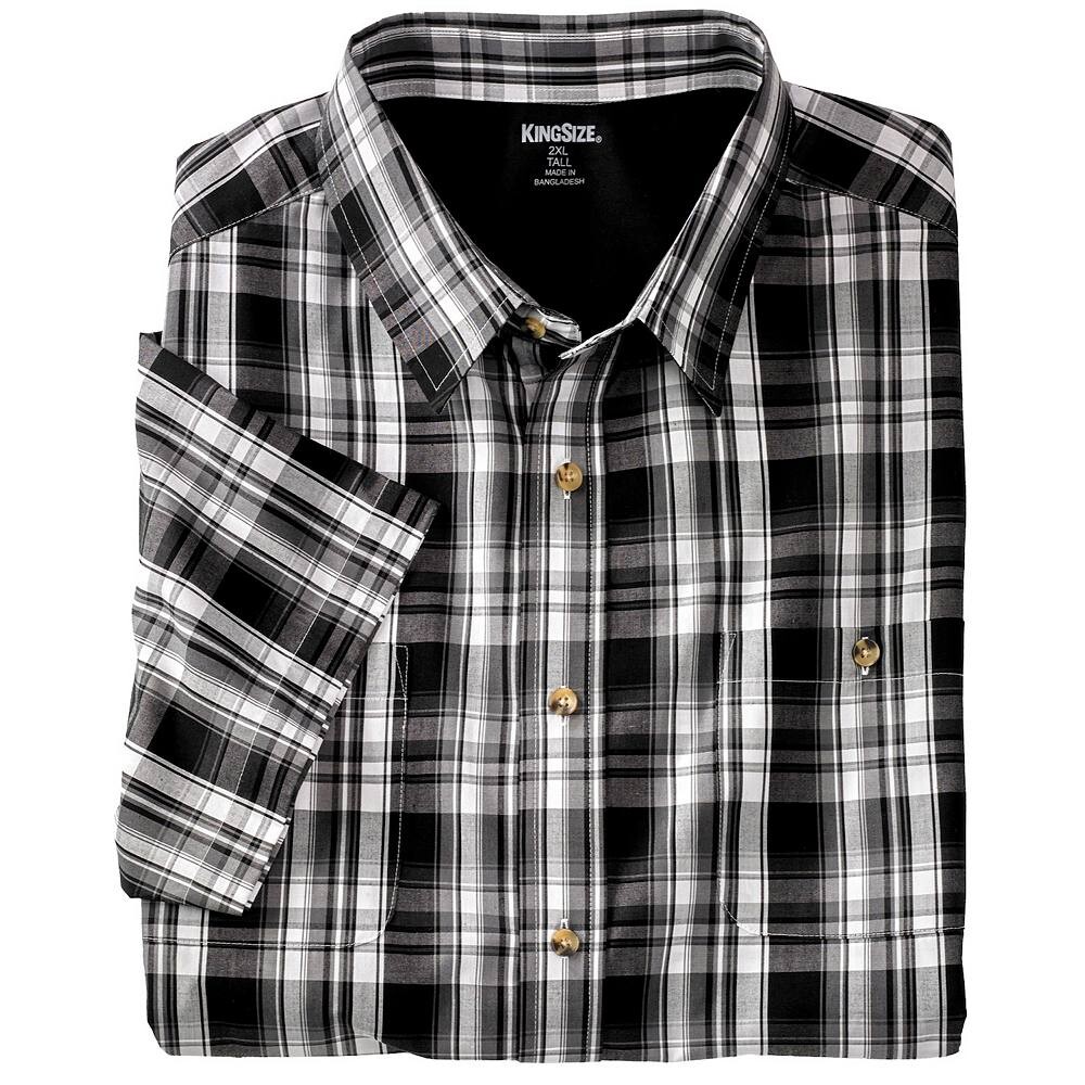 Мужская спортивная рубашка в клетку с короткими рукавами и короткими рукавами Kingразмера Big & Tall KingSize, цвет Black Multi Plaid
Мужская спортивная рубашка в клетку с короткими рукавами и короткими рукавами Kingразмера Big & Tall KingSize, цвет Black Multi Plaid