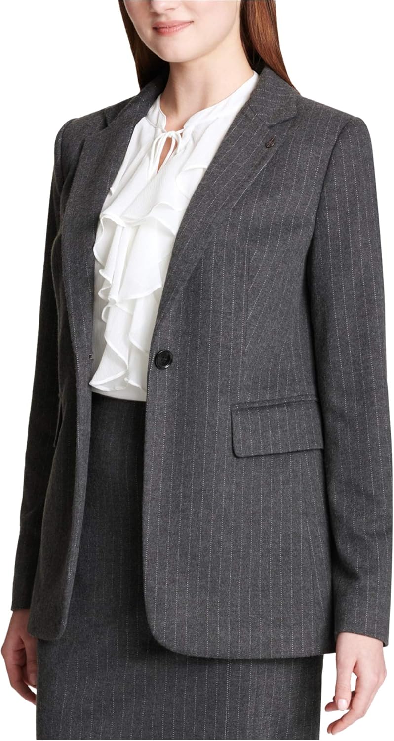 Женский пиджак Tommy Hilfiger в тонкую полоску на одной пуговице, Dark Charcoal/Ivory
Женский пиджак Tommy Hilfiger в тонкую полоску на одной пуговице, Dark Charcoal/Ivory