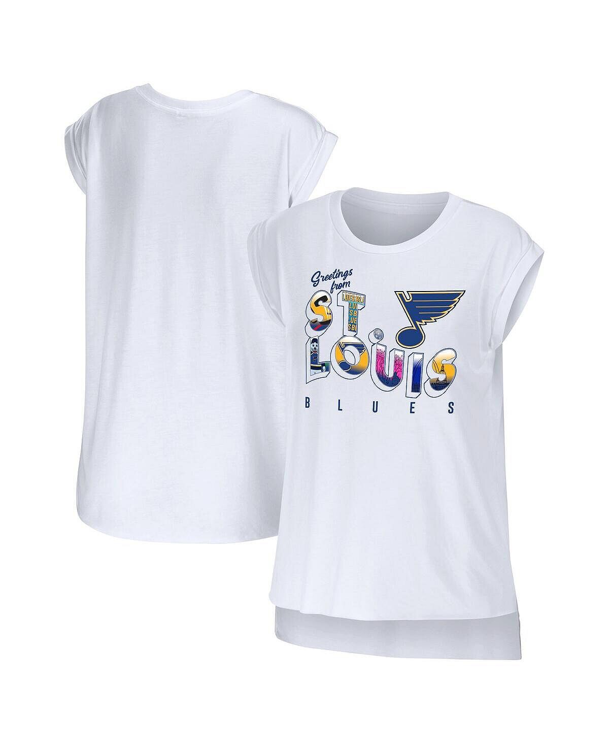 Женская белая футболка St. Louis Blues Greetings From Muscle WEAR by Erin Andrews, белый
Женская белая футболка St. Louis Blues Greetings From Muscle WEAR by Erin Andrews, белый