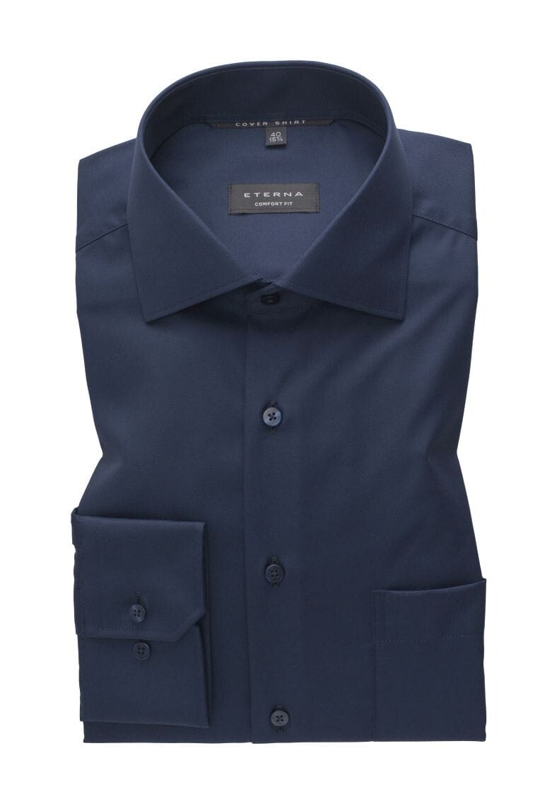 Рубашка, однотонная, планка на пуговицах, нагрудный карман, мужская ETERNA, синий
Рубашка, однотонная, планка на пуговицах, нагрудный карман, мужская ETERNA, синий