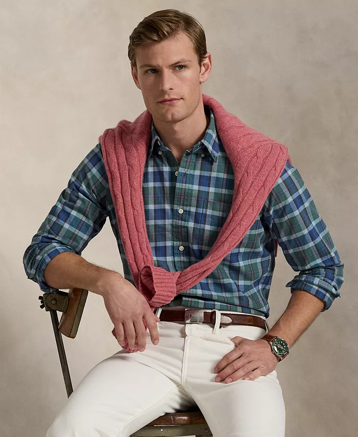 Мужская классическая рубашка Oxford в клетку Polo Ralph Lauren, зеленый
Мужская классическая рубашка Oxford в клетку Polo Ralph Lauren, зеленый