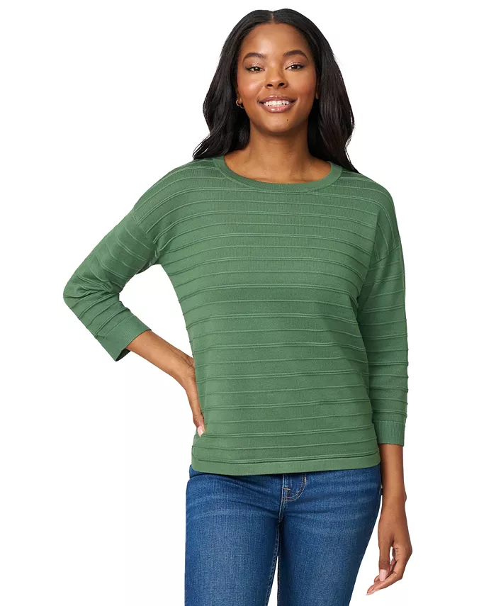 Женский свитер в рубчик с османской резинкой и круглым вырезом, рукава 3/4 Melissa Paige, зеленый
Женский свитер в рубчик с османской резинкой и круглым вырезом, рукава 3/4 Melissa Paige, зеленый