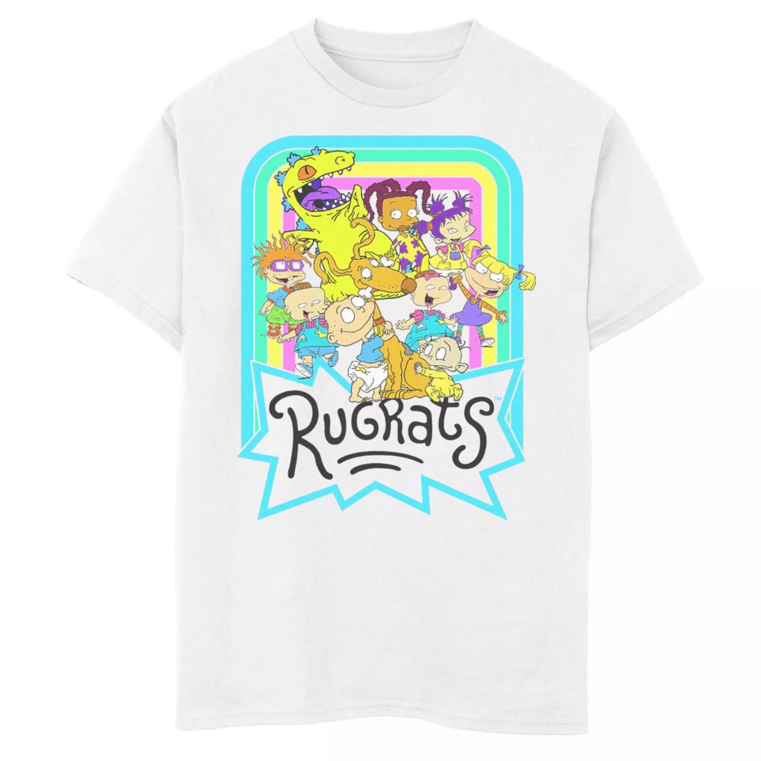 Футболка с рисунком Nickelodeon Rugrats Neon Rainbow Reptar And Friends для мальчиков 8–20 лет Nickelodeon
Футболка с рисунком Nickelodeon Rugrats Neon Rainbow Reptar And Friends для мальчиков 8–20 лет Nickelodeon
