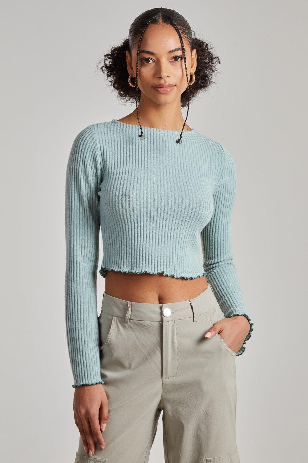 Мягкий широкий топ в рубчик с начесом и длинными рукавами Pink Vanilla, зеленый
Мягкий широкий топ в рубчик с начесом и длинными рукавами Pink Vanilla, зеленый