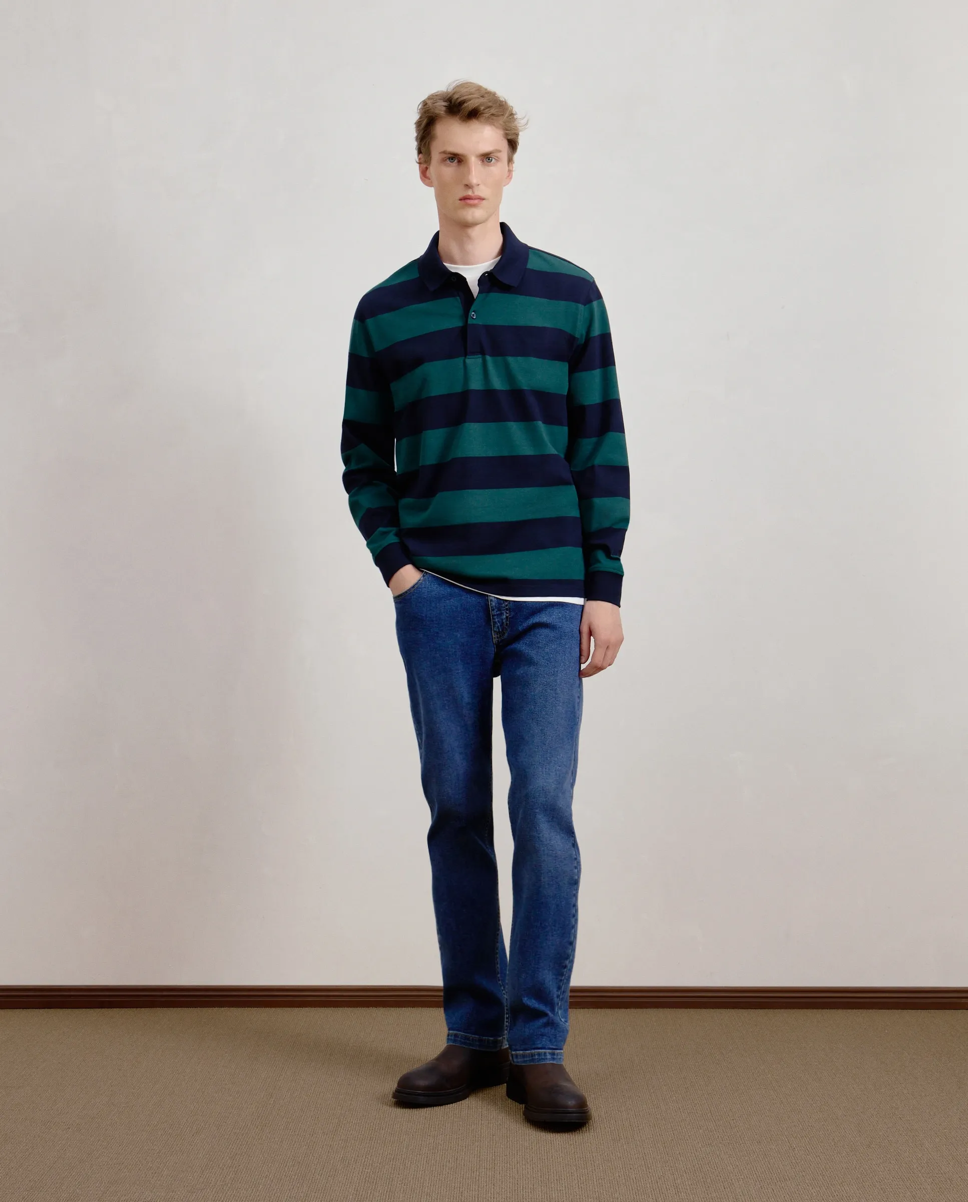 Мужские спортивные хлопковые брюки с пятью карманами Dustin, синий 
Мужские спортивные хлопковые брюки с пятью карманами Dustin, синий