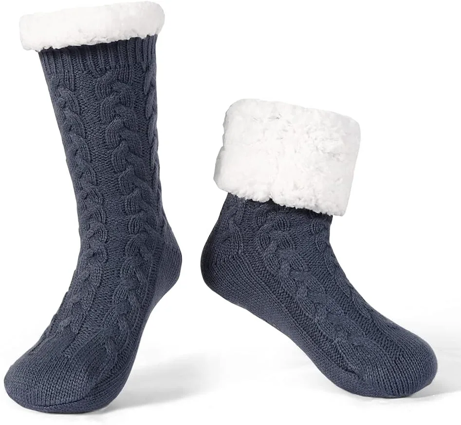 Мужские теплые уютные носки-тапочки с подошвой против скольжения LEMZONE, зимние носки с мягкой флисовой подкладкой, подарки на Рождество, темно-серый
Мужские теплые уютные носки-тапочки с подошвой против скольжения LEMZONE, зимние носки с мягкой флисовой подкладкой, подарки на Рождество, темно-серый