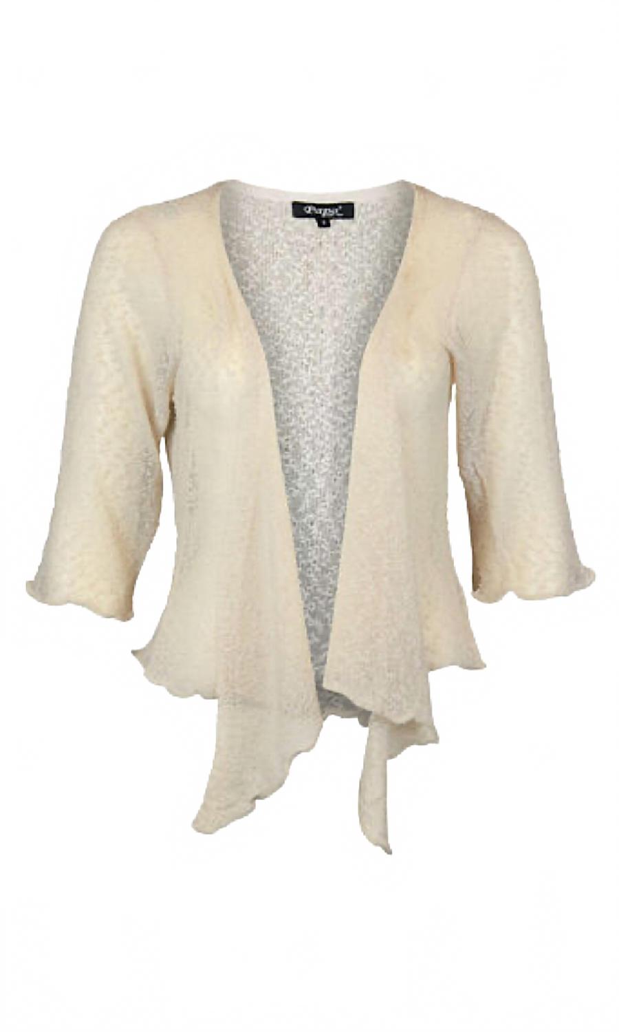 Papa Fashions Женский сетчатый кардиган-свитер кремового цвета
Papa Fashions Женский сетчатый кардиган-свитер кремового цвета