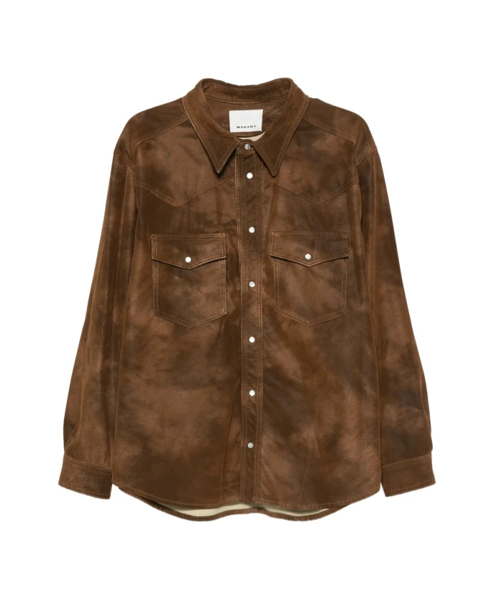 Рубашка табачно-коричневого цвета на пуговицах Isabel Marant, коричневый
Рубашка табачно-коричневого цвета на пуговицах Isabel Marant, коричневый